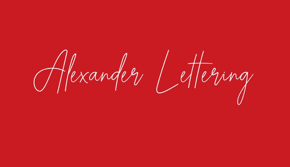 Alexander Lettering font big