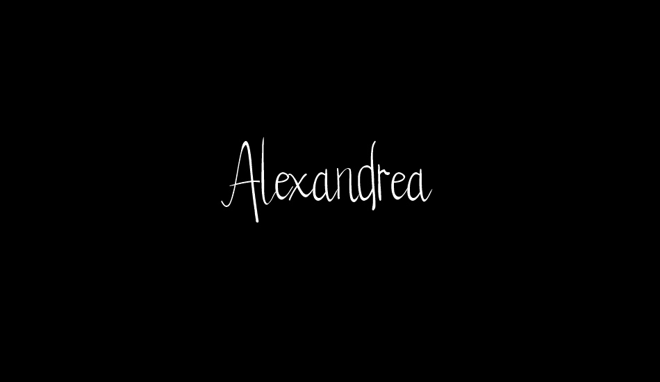 Alexandrea font big