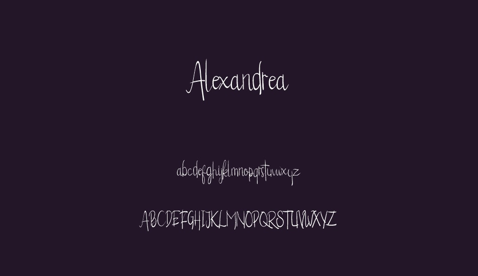 Alexandrea font