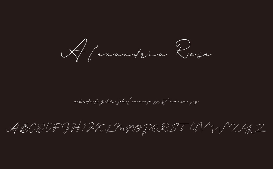 Alexandria Rose font