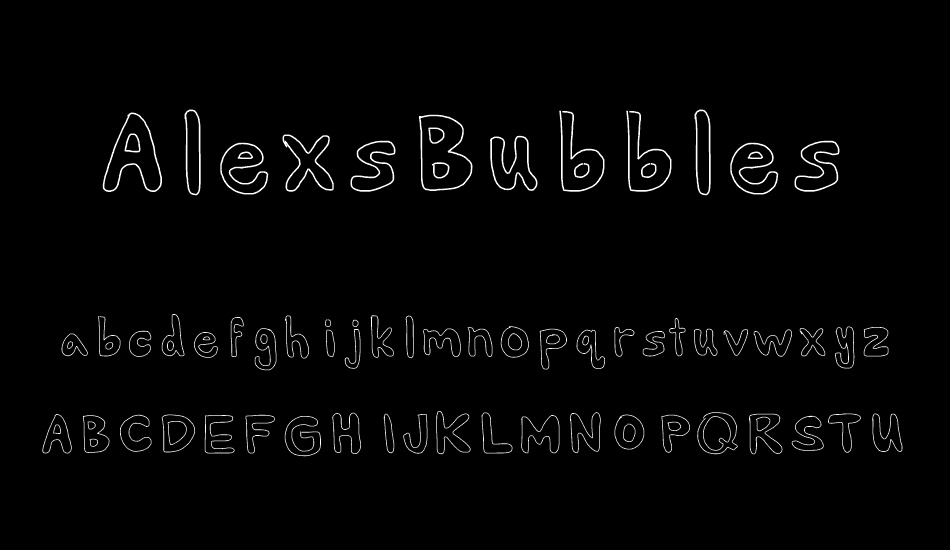 AlexsBubbles font