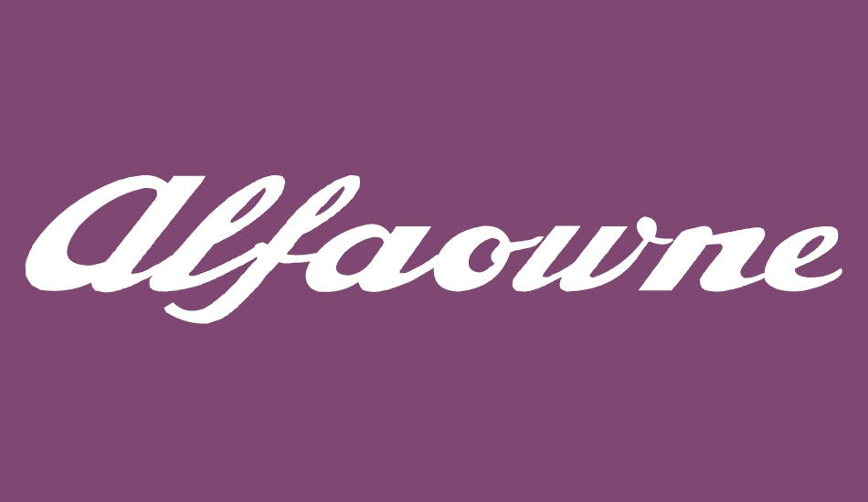 Alfaowner Script font big