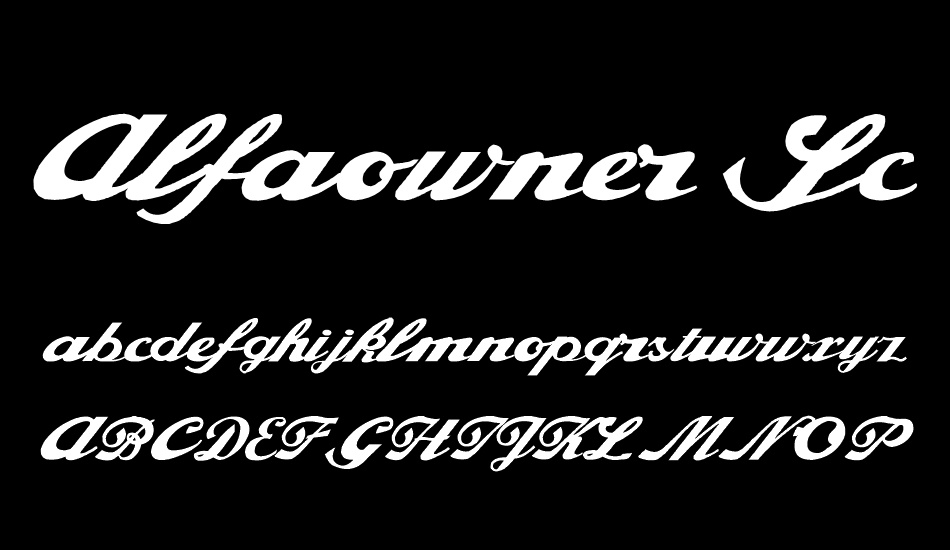 Alfaowner Script font