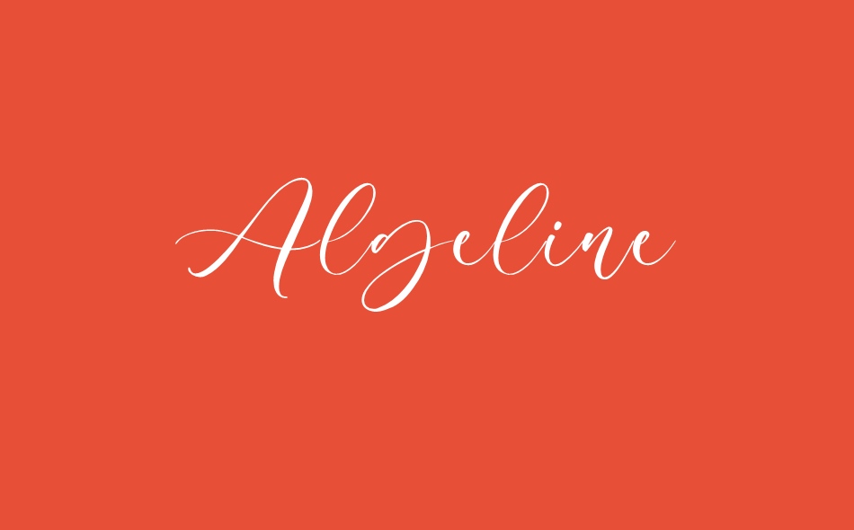 Algeline font big