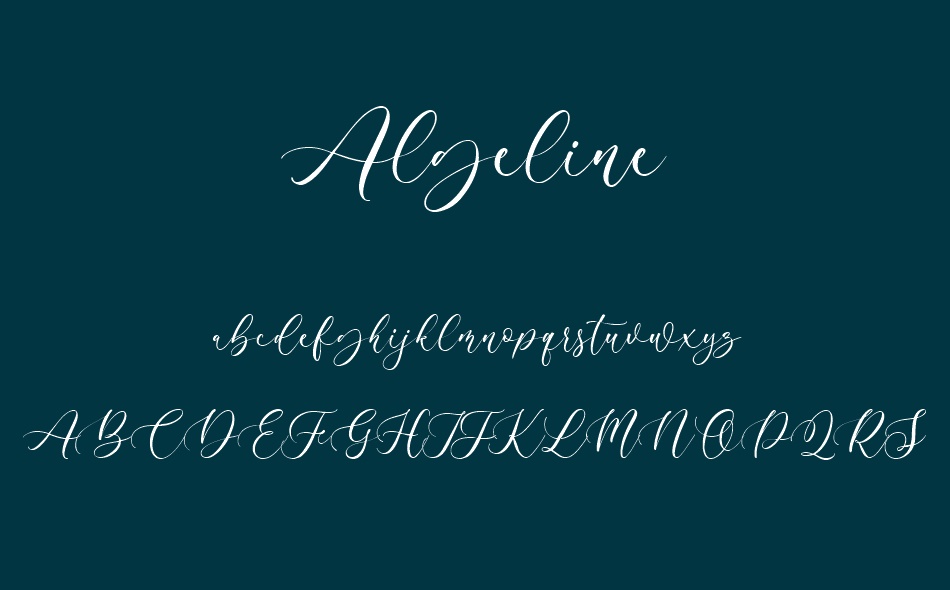 Algeline font