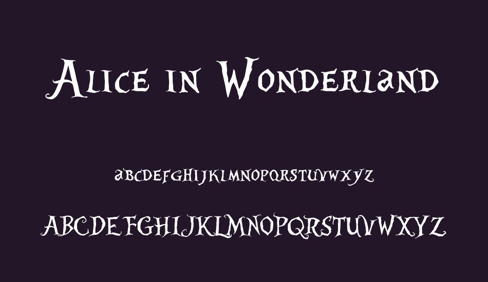 Alice in Wonderland font