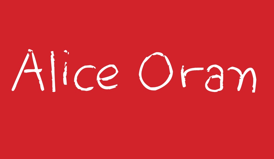 Alice Oranges font big