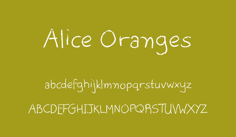 Alice Oranges font