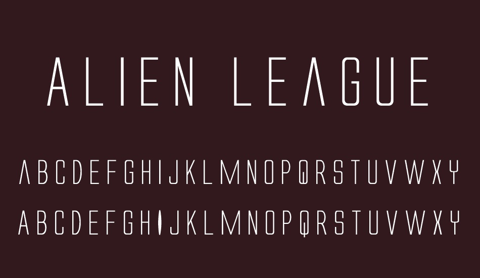 Alien League Expanded font