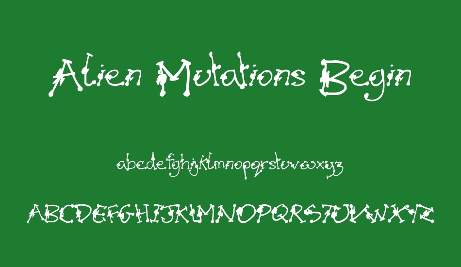 Alien Mutations Begin font