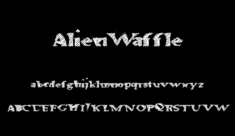 AlienWaffle font