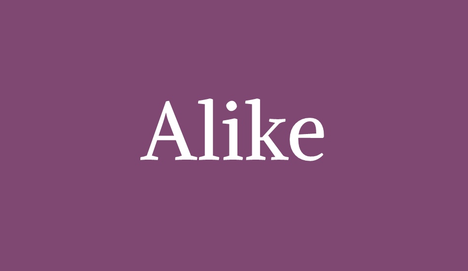 Alike font big