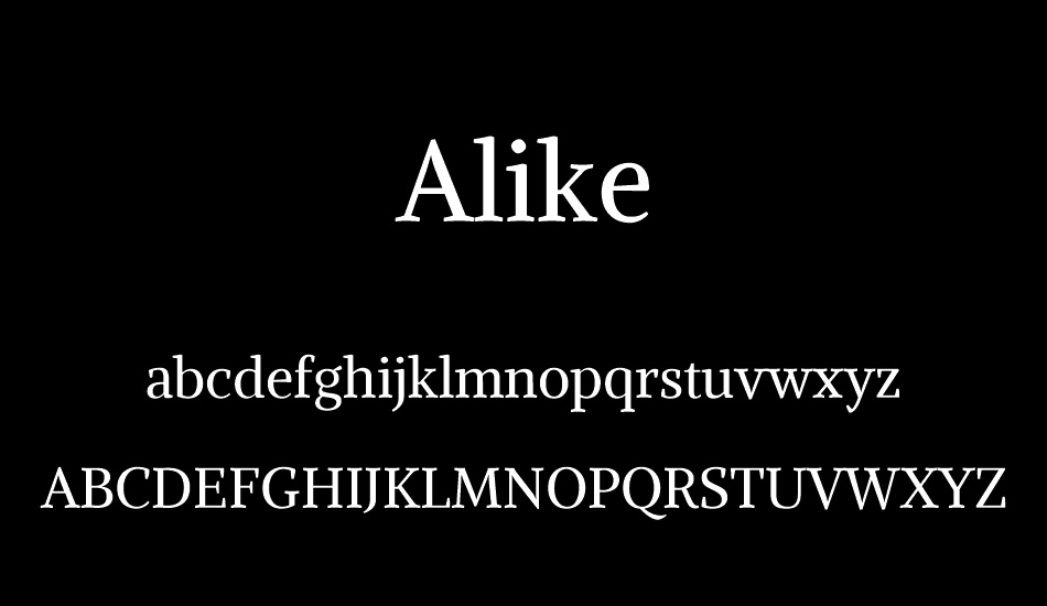 Alike font