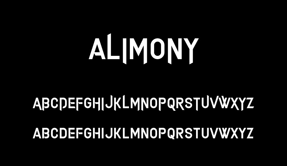 Alimony font