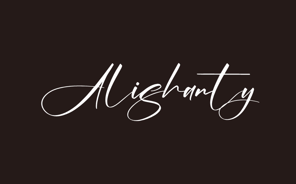 Alishanty Signature font big