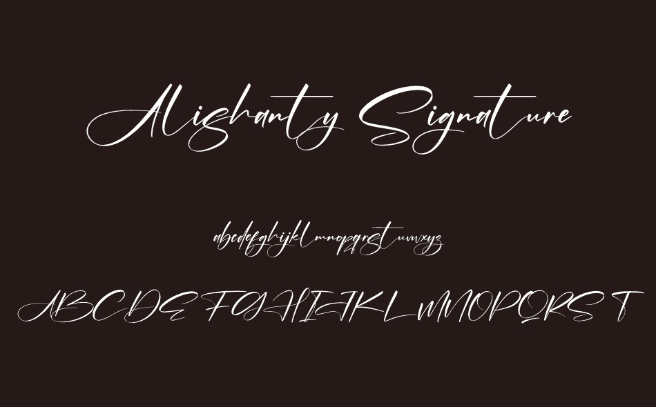 Alishanty Signature font