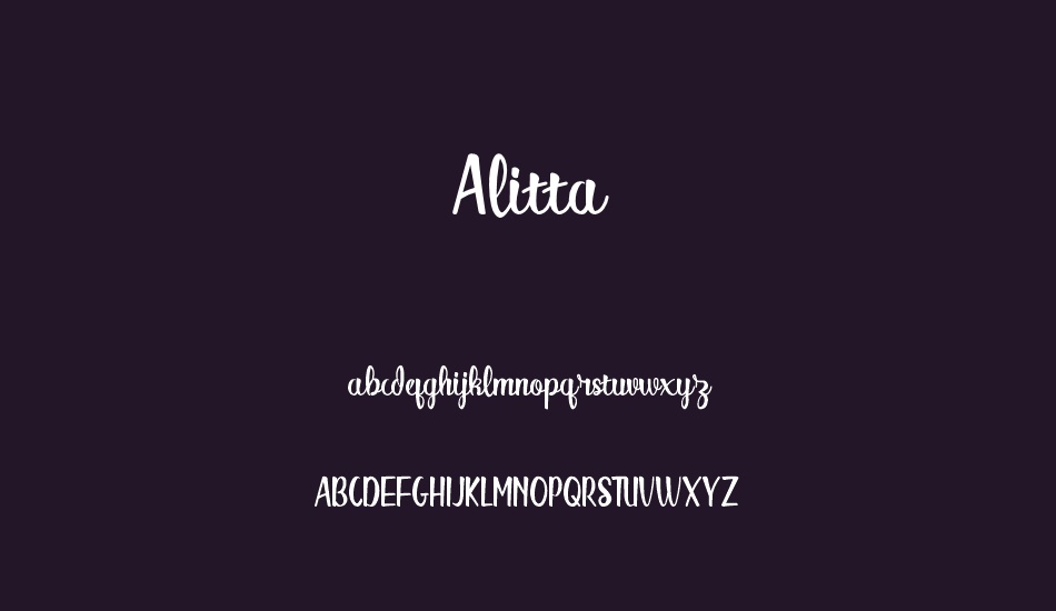 Alitta font