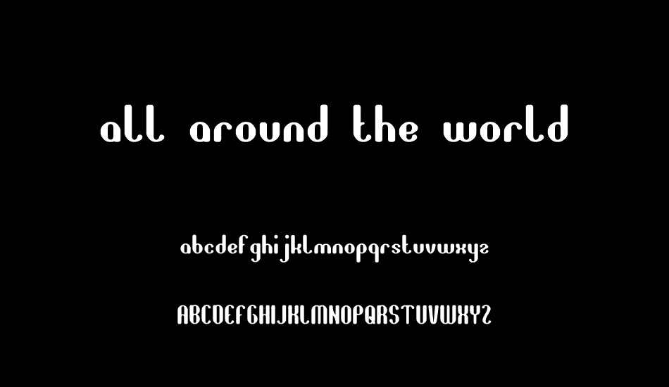 all around the world font