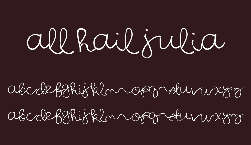 All Hail Julia font