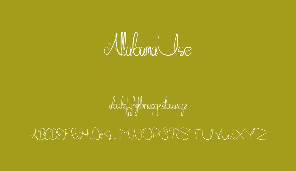 AllabamaPersonalUse font