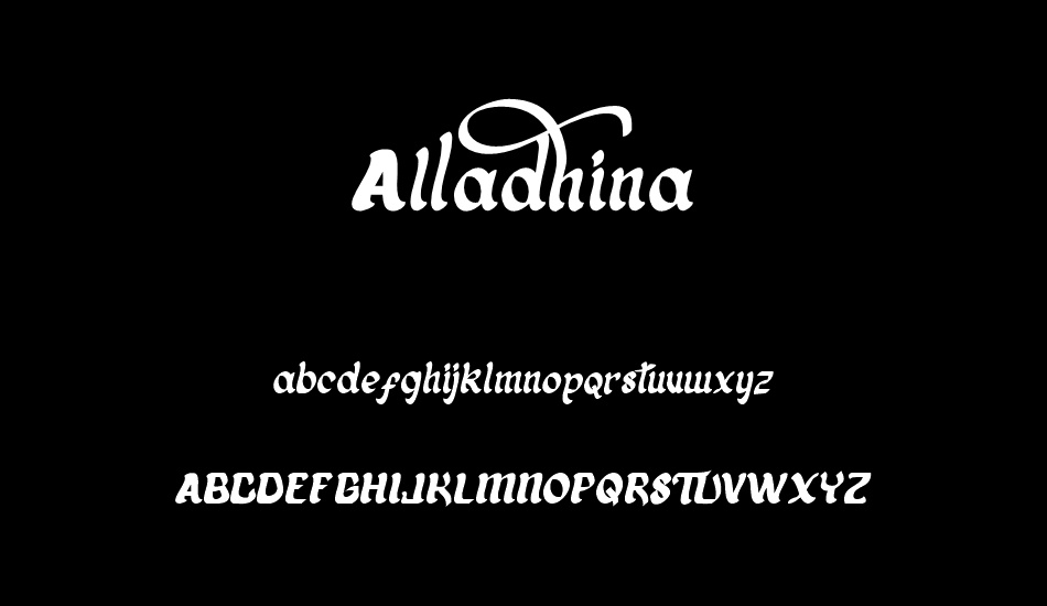 Alladhina font