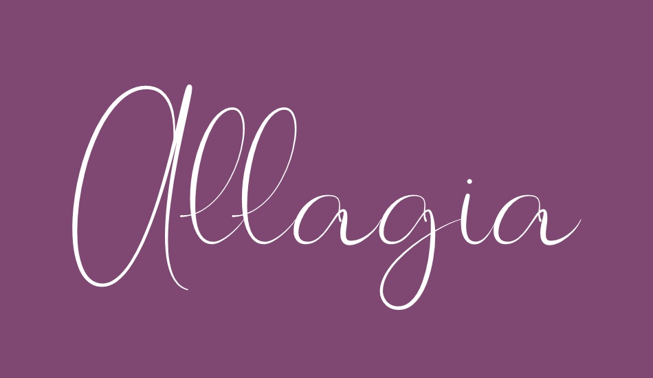 Allagia Demo font big