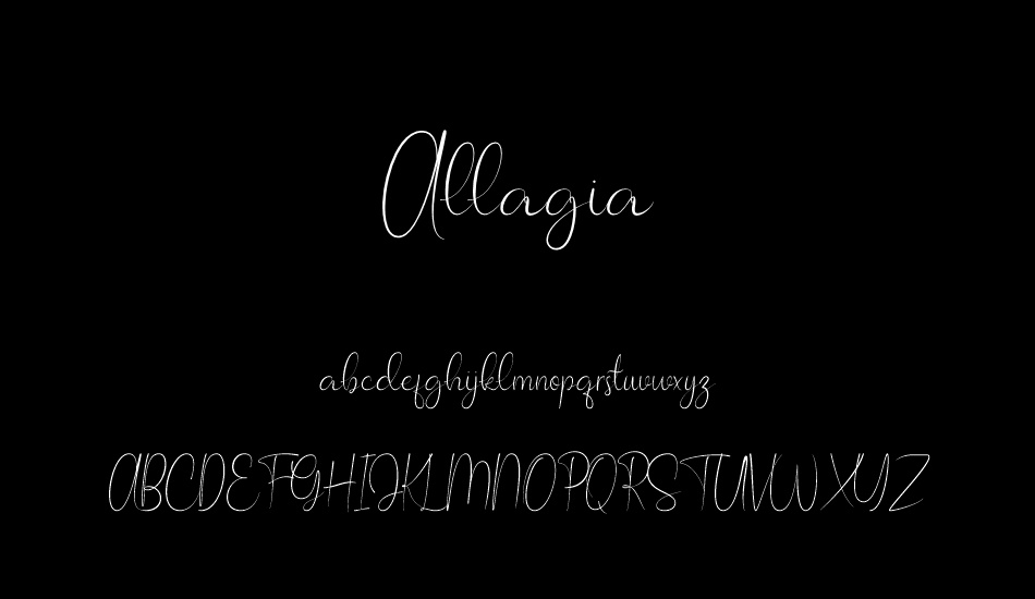 Allagia Demo font