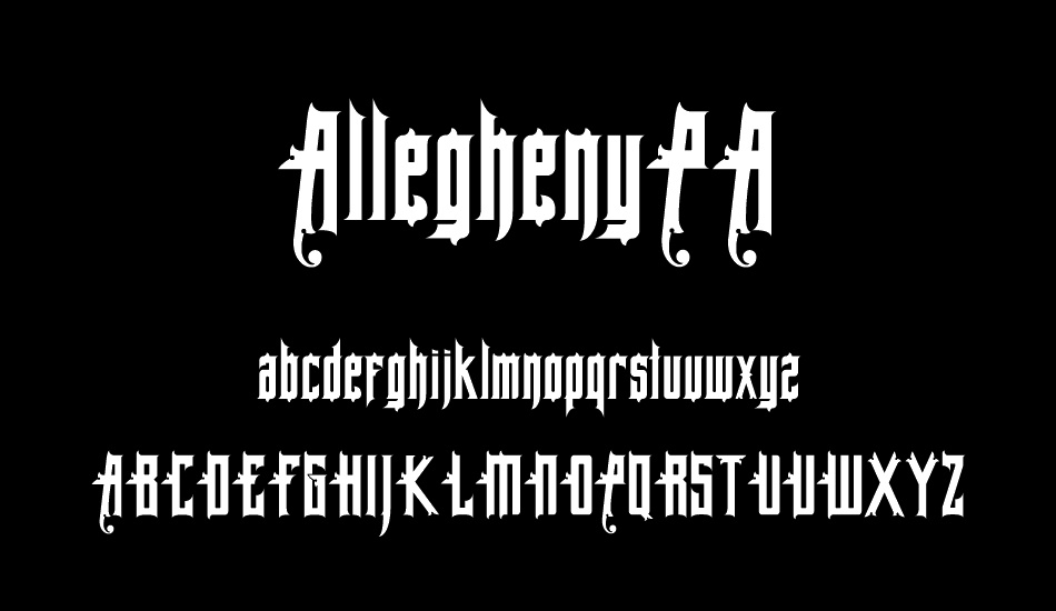 AlleghenyPA font