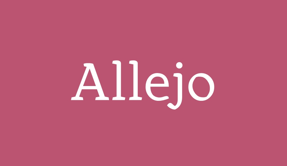 Allejo font big