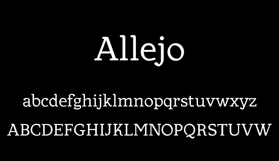 Allejo font