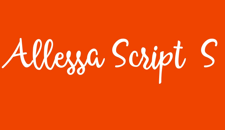 Allessa Script Free Sample font big