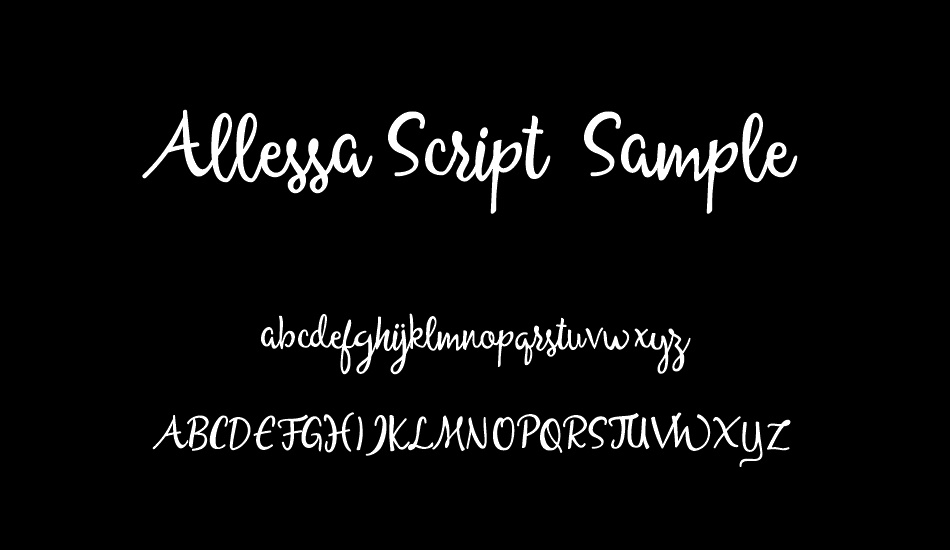 Allessa Script Free Sample font