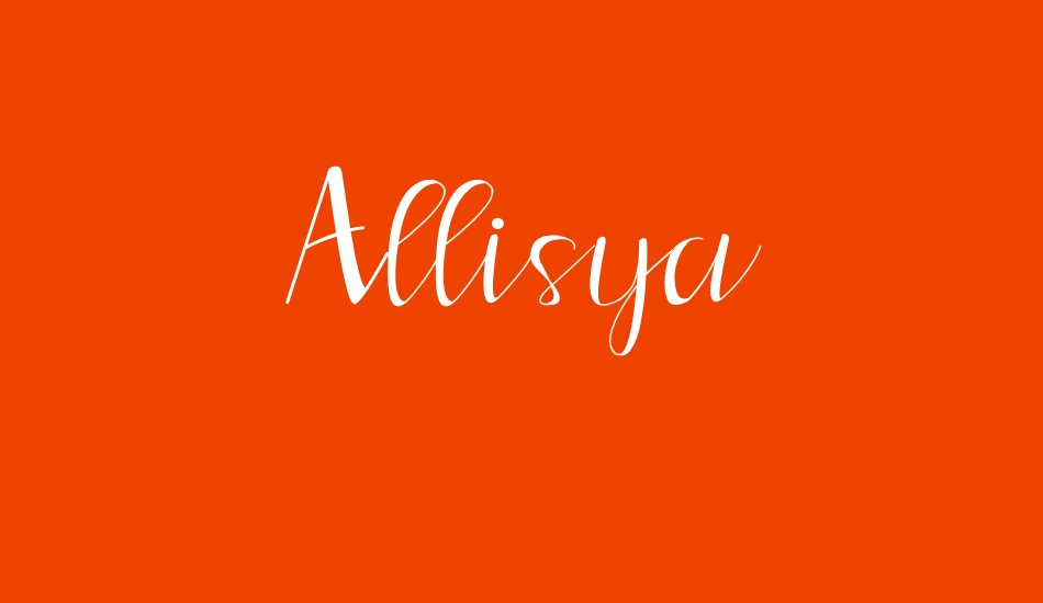 Allisya font big