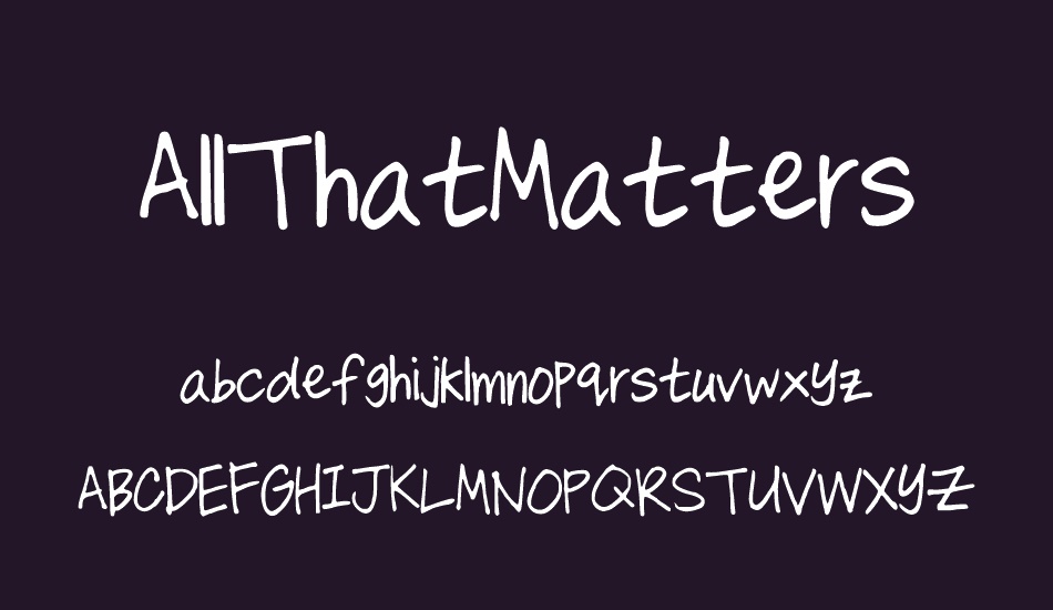 AllThatMatters font