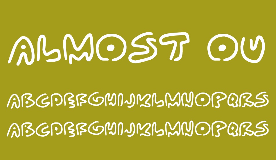 Almost Outlines font