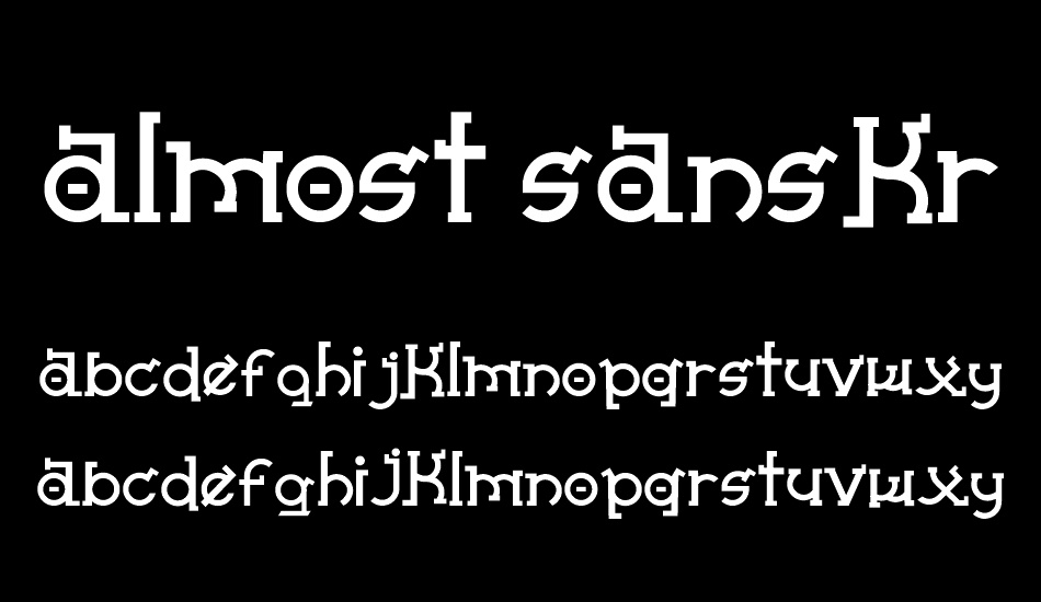 Almost Sanskrit taj font