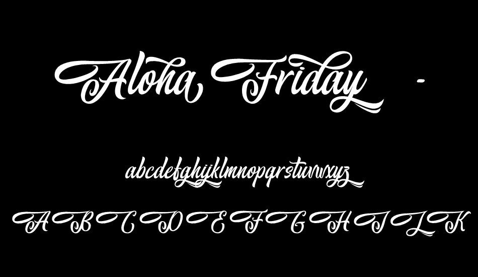 aloha-friday---personal-use font