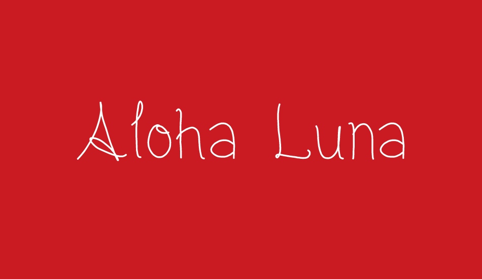 Aloha Luna font big