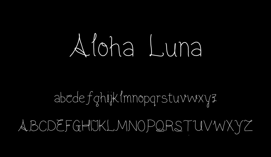 Aloha Luna font