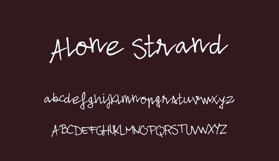 Alone Strand font