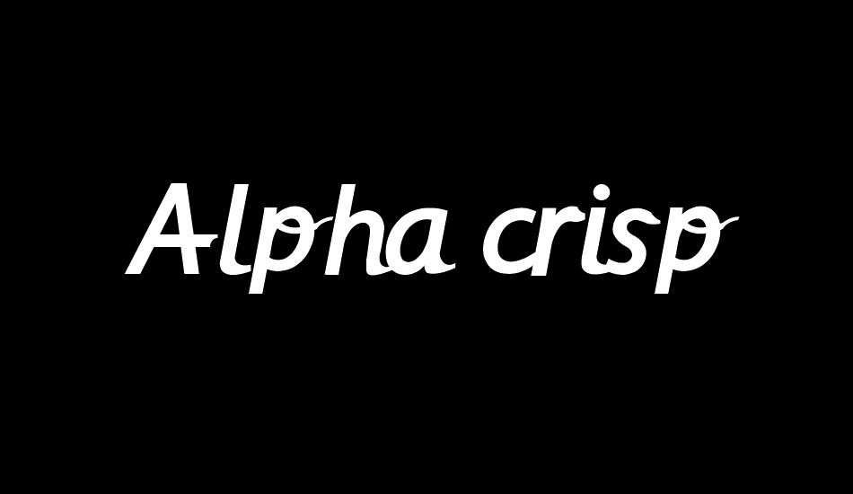 Alpha crisp font big