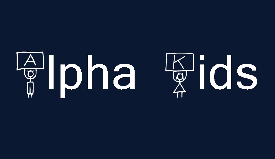 Alpha Kids font big