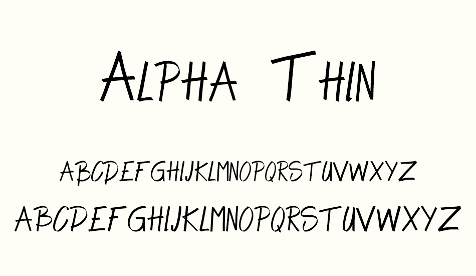 alpha-thin font