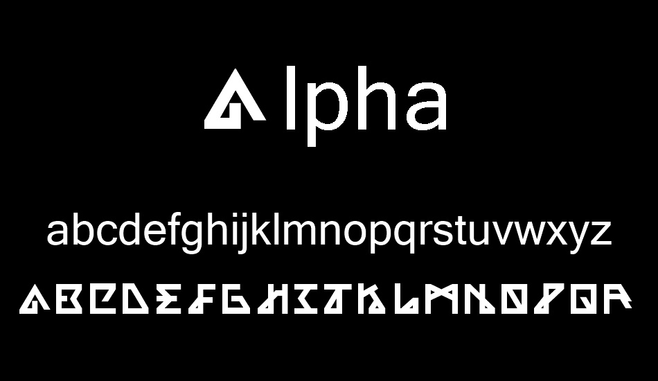 Alpha font