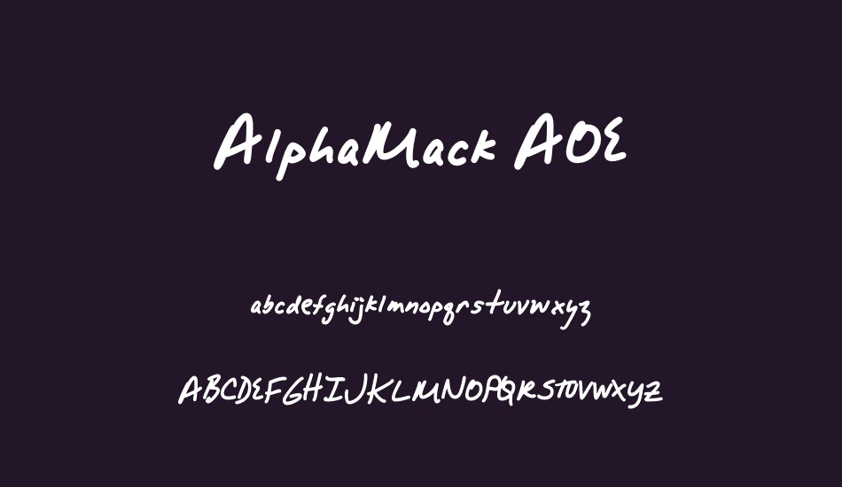 AlphaMack AOE font