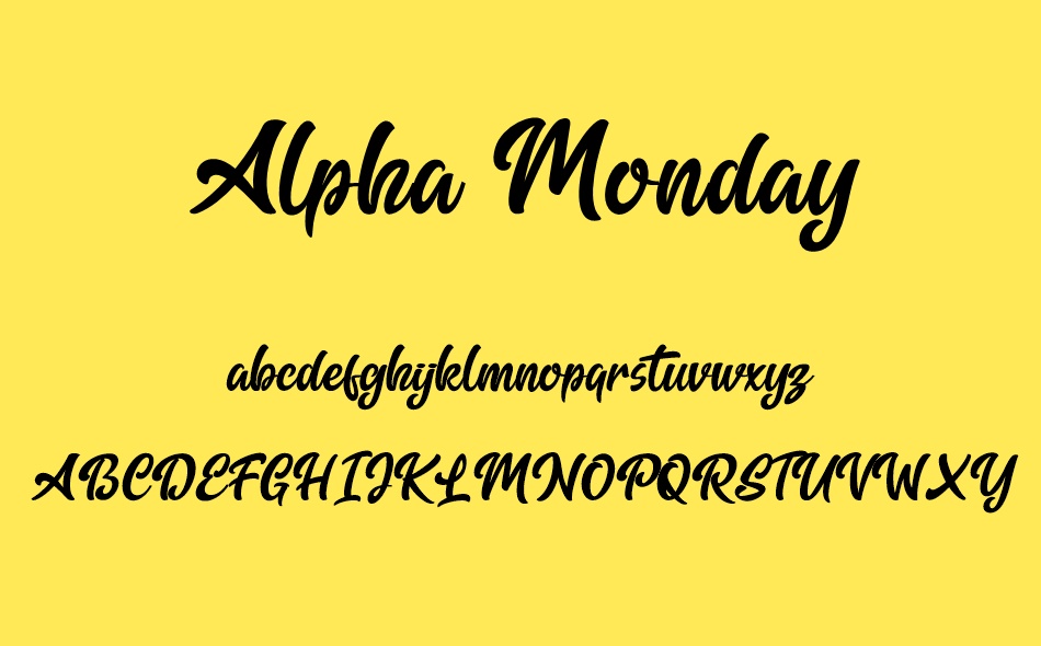 Alpha Monday font