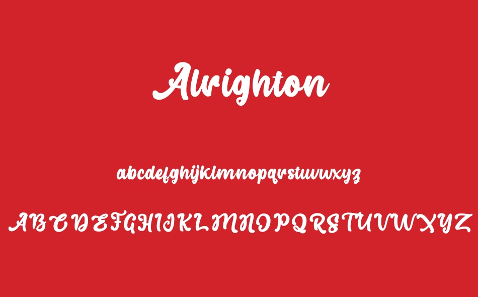 Alrighton font