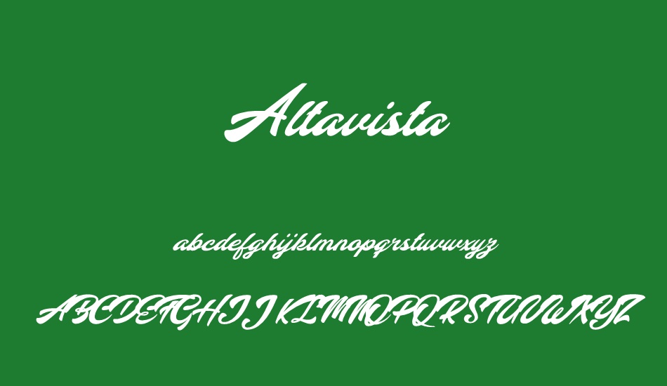 Altavista Personal Use font