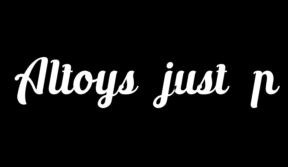 Altoys just personal only font big