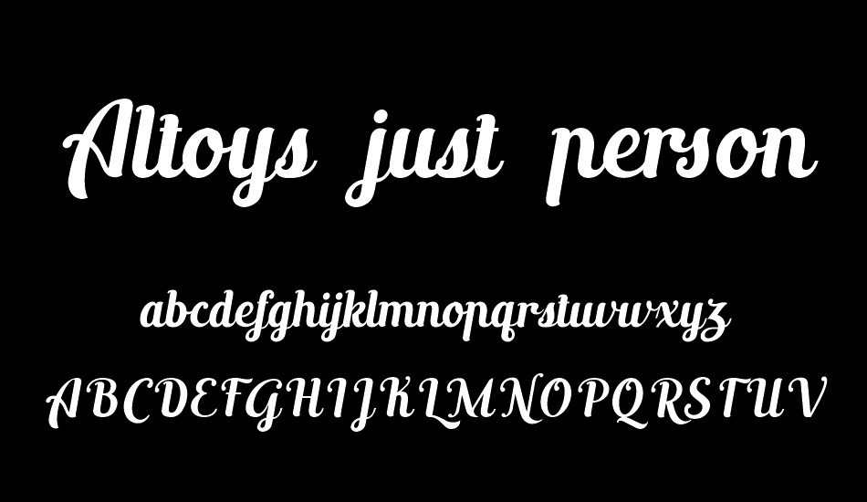 Altoys just personal only font